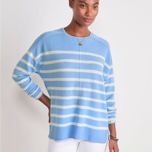 NWT Vineyard Vines Seaspun Blue and White Striped Cashmere Tunic Sweater